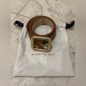 NWOT B-Low the Belt Genesis leather Belt in Cuoio Gold with Gold Buckle Size M